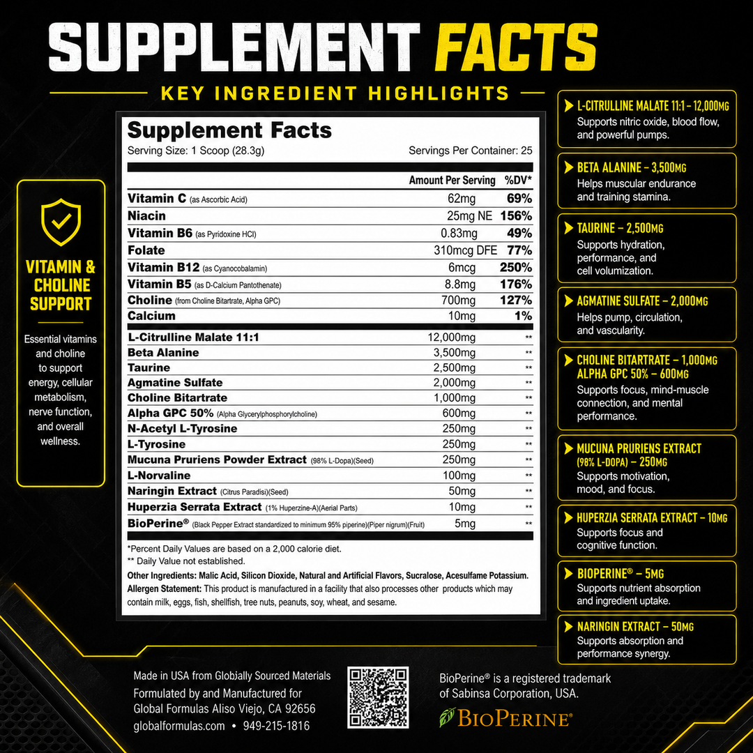 bioPUMP'D - Extreme PUMP Non-Stim Pre-Workout