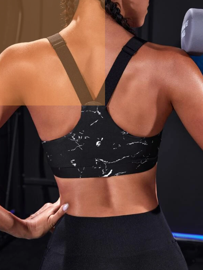 Just in!! 🖤🖤 This super cute marble sports bra with beautifully