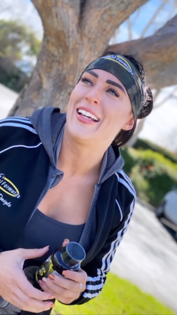 Unisex Embroidered Camo Headband